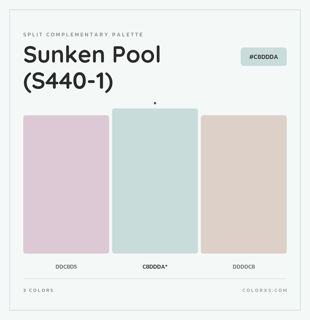 Sunken Pool (S440-1) - Split-Complementary Color Palette