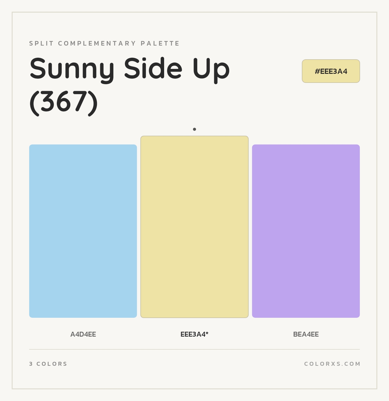 Sunny Side Up (367) - Split-Complementary Color Palette