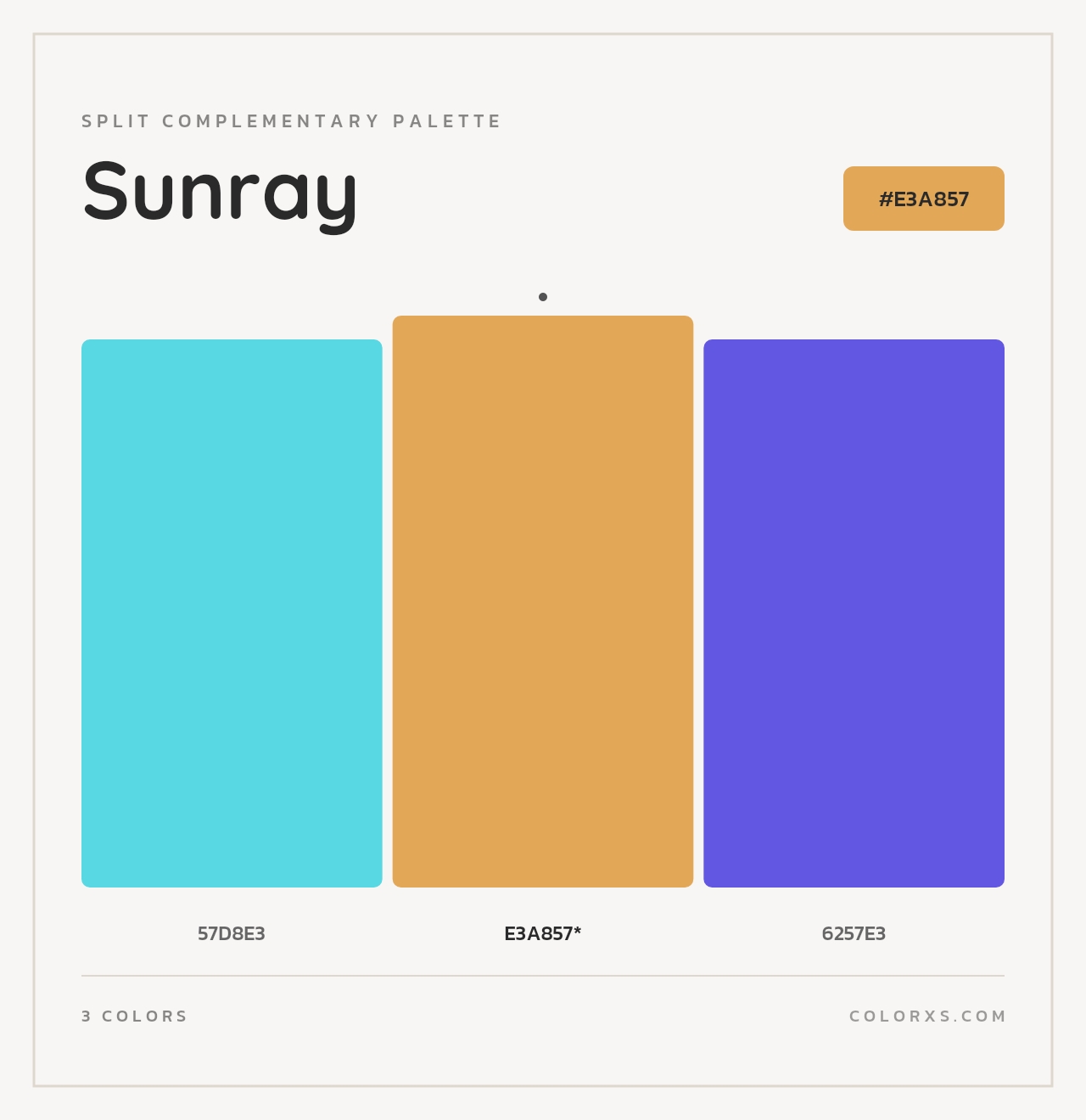 Sunray - Split-Complementary Color Palette
