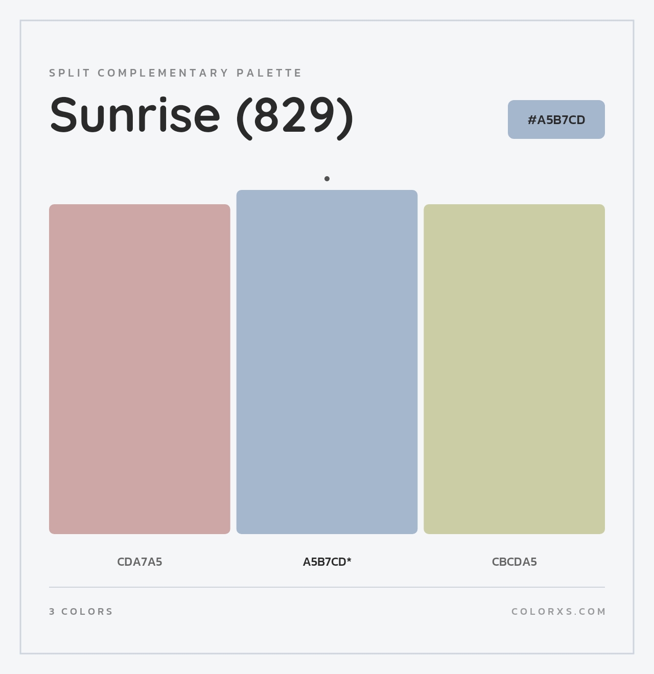 Sunrise (829) - Split-Complementary Color Palette