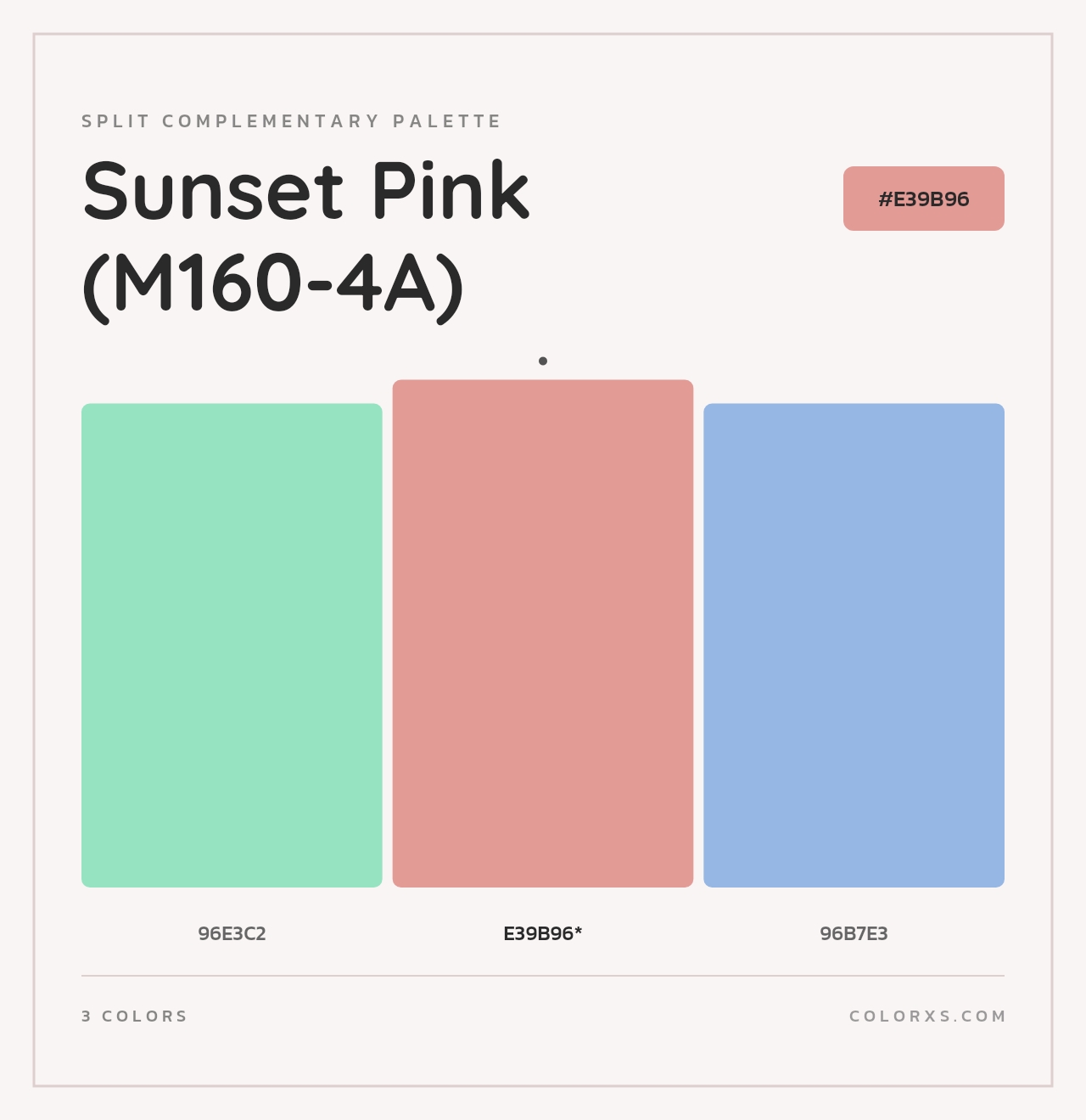 Sunset Pink (M160-4A) - Split-Complementary Color Palette