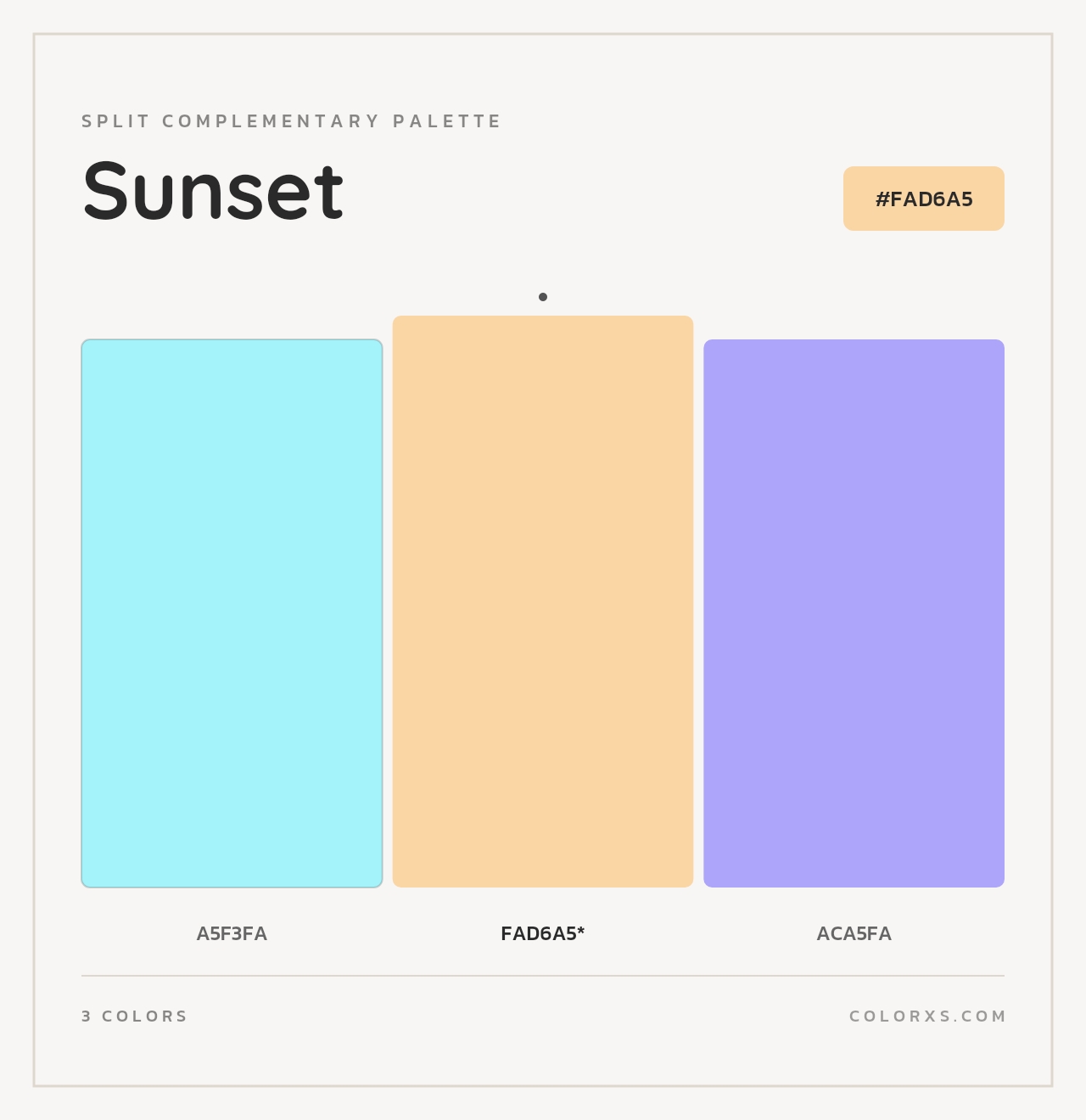 Sunset - Split-Complementary Color Palette