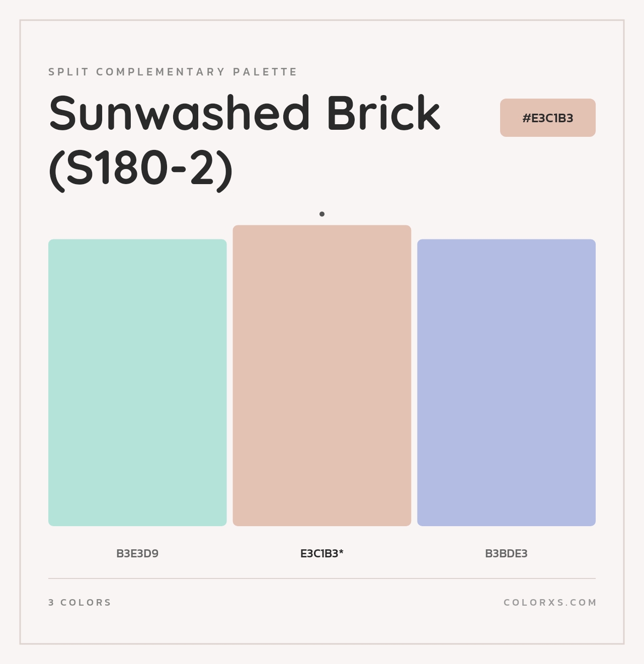 Sunwashed Brick (S180-2) - Split-Complementary Color Palette