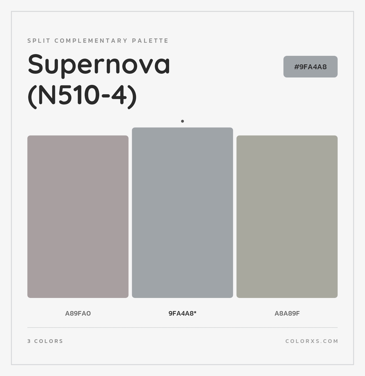 Supernova (N510-4) - Split-Complementary Color Palette