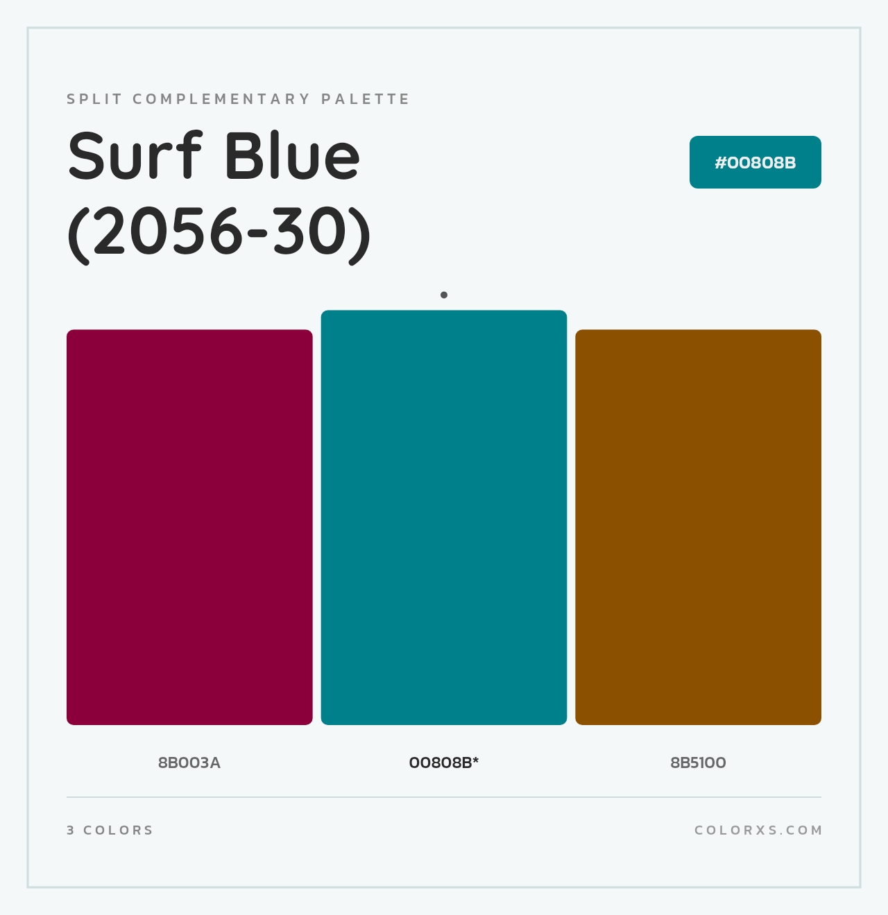 Surf Blue (2056-30) - Split-Complementary Color Palette