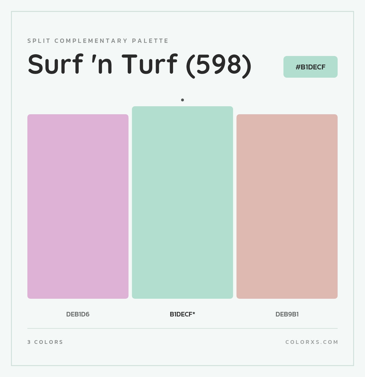 Surf 'n Turf (598) - Split-Complementary Color Palette
