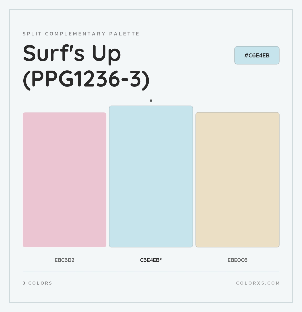 Surf's Up (PPG1236-3) - Split-Complementary Color Palette