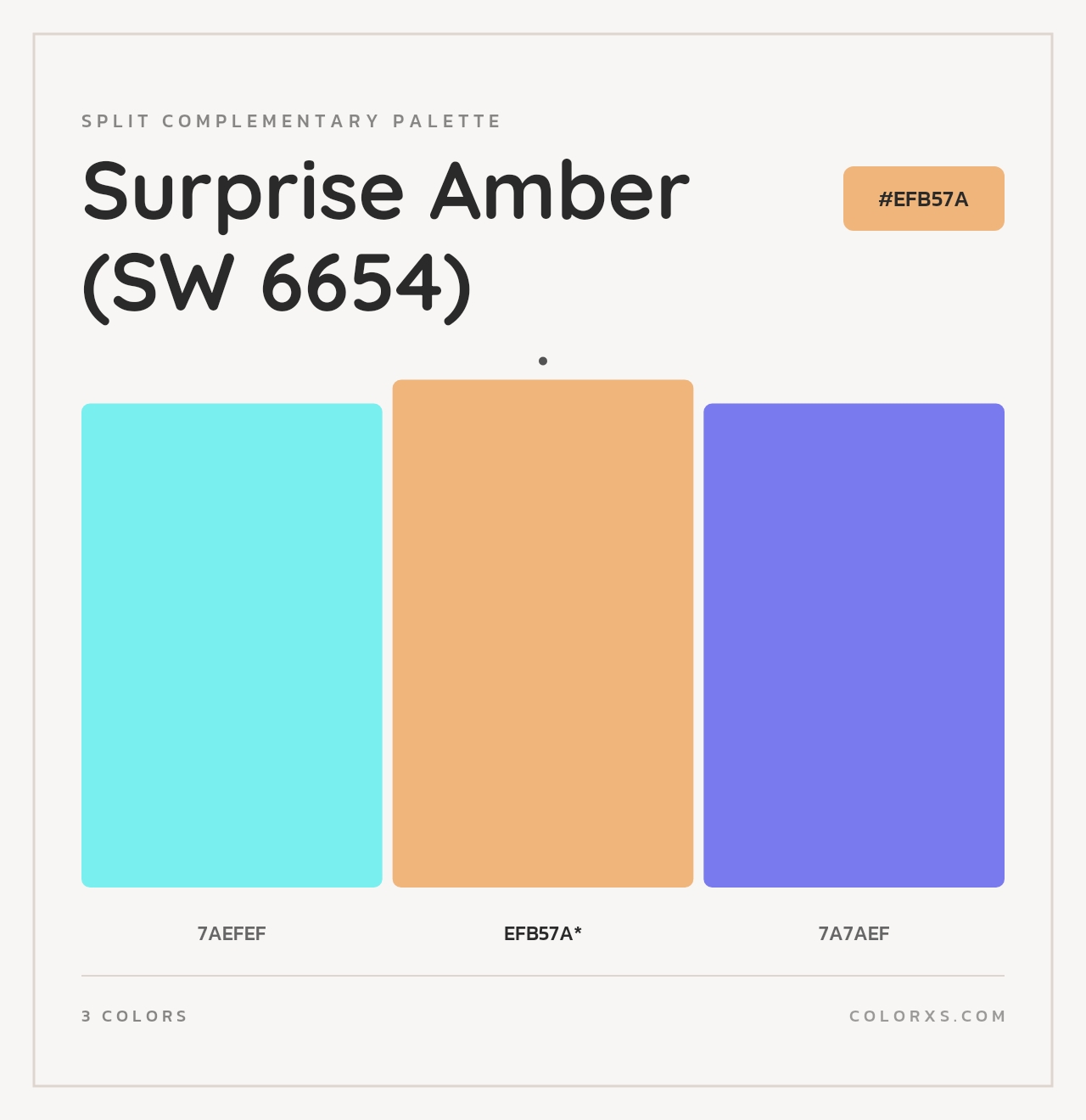 Surprise Amber (SW 6654) - Split-Complementary Color Palette