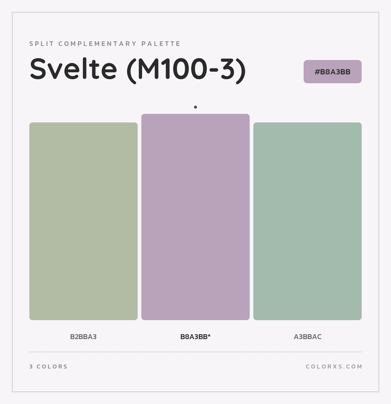 Svelte (M100-3) - Split-Complementary Color Palette