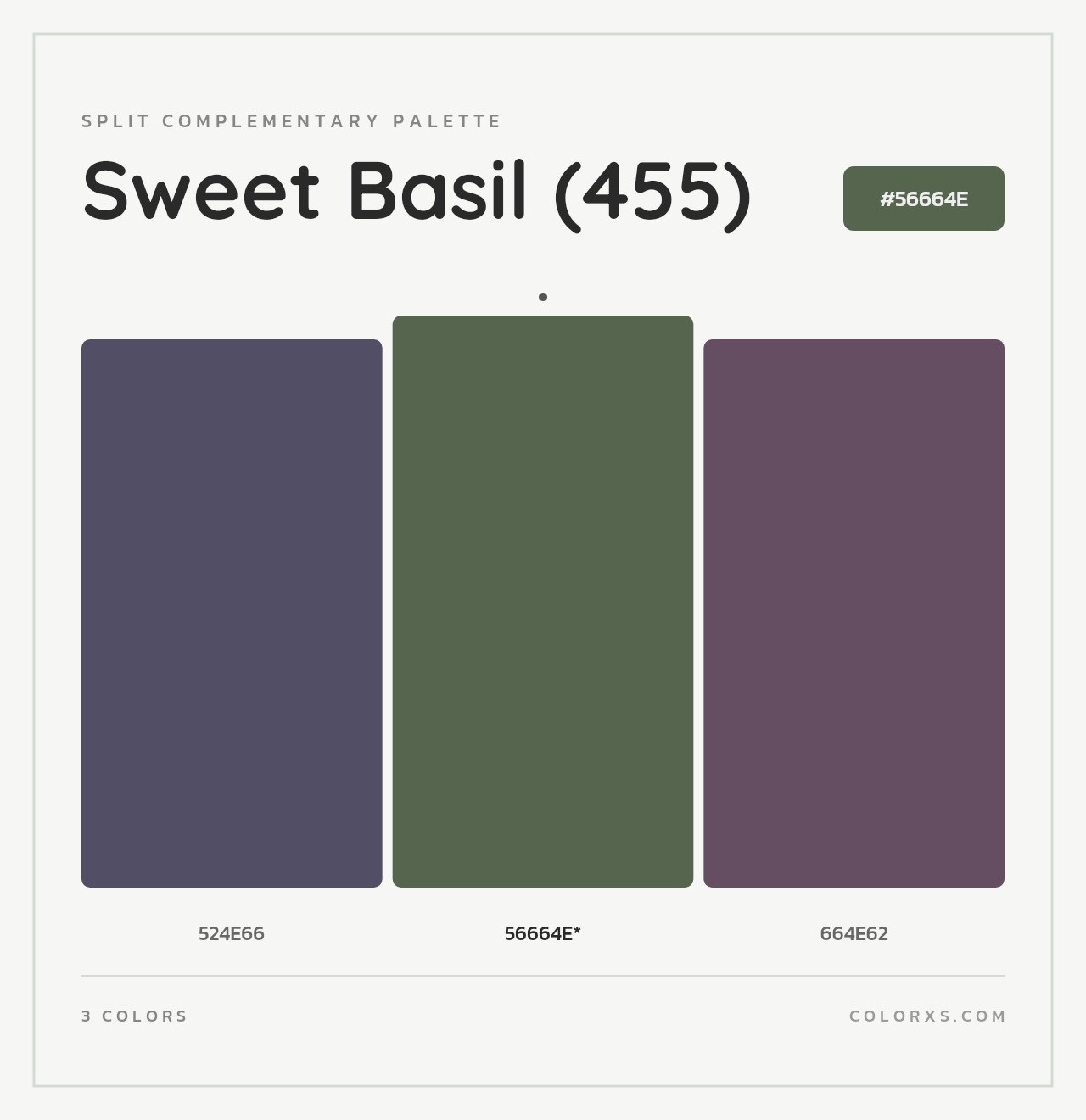 Sweet Basil (455) - Split-Complementary Color Palette