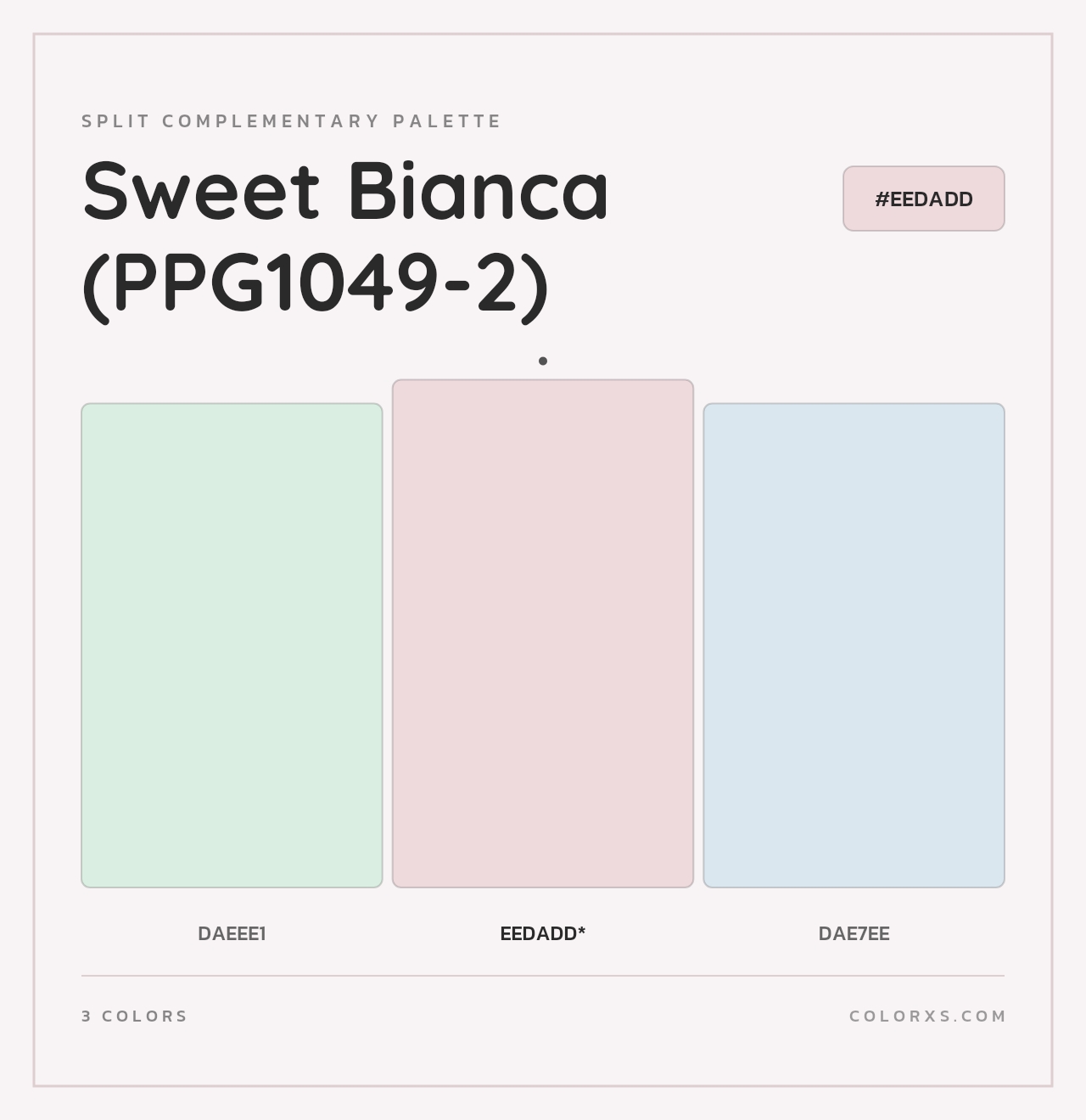 Sweet Bianca (PPG1049-2) - Split-Complementary Color Palette