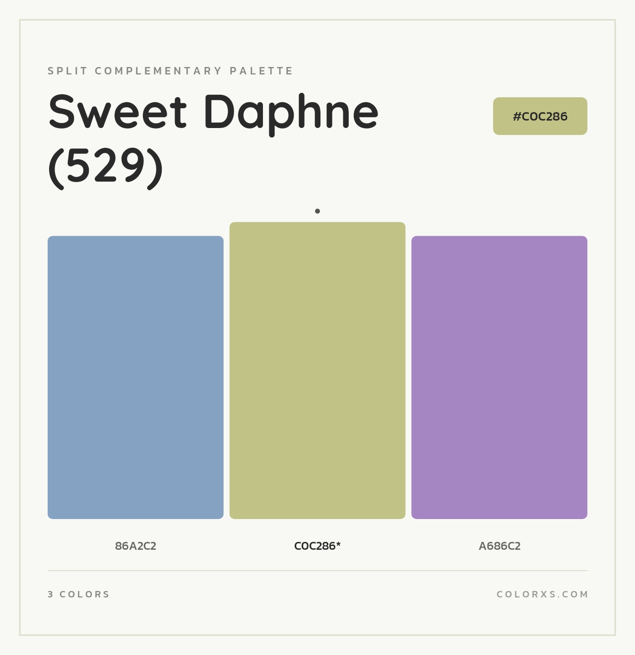 Sweet Daphne (529) - Split-Complementary Color Palette