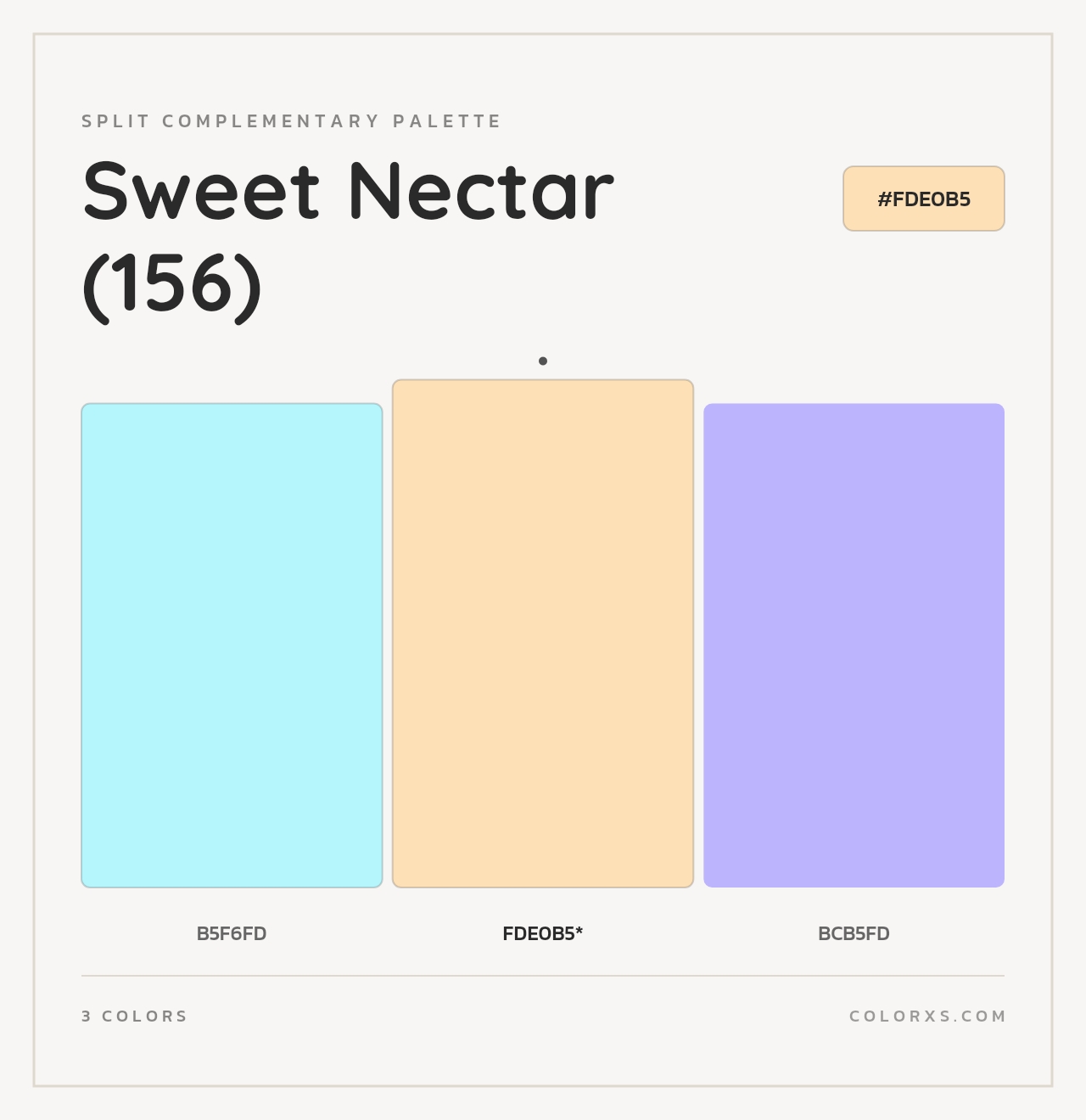 Sweet Nectar (156) - Split-Complementary Color Palette