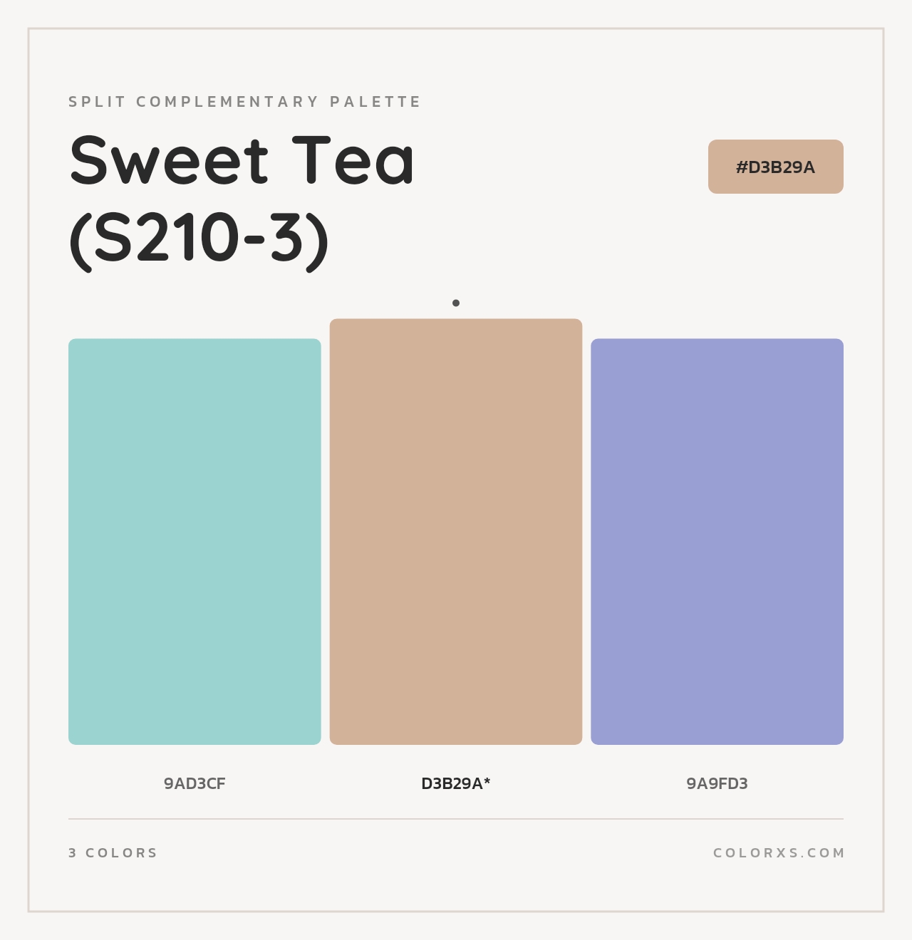 Sweet Tea (S210-3) - Split-Complementary Color Palette