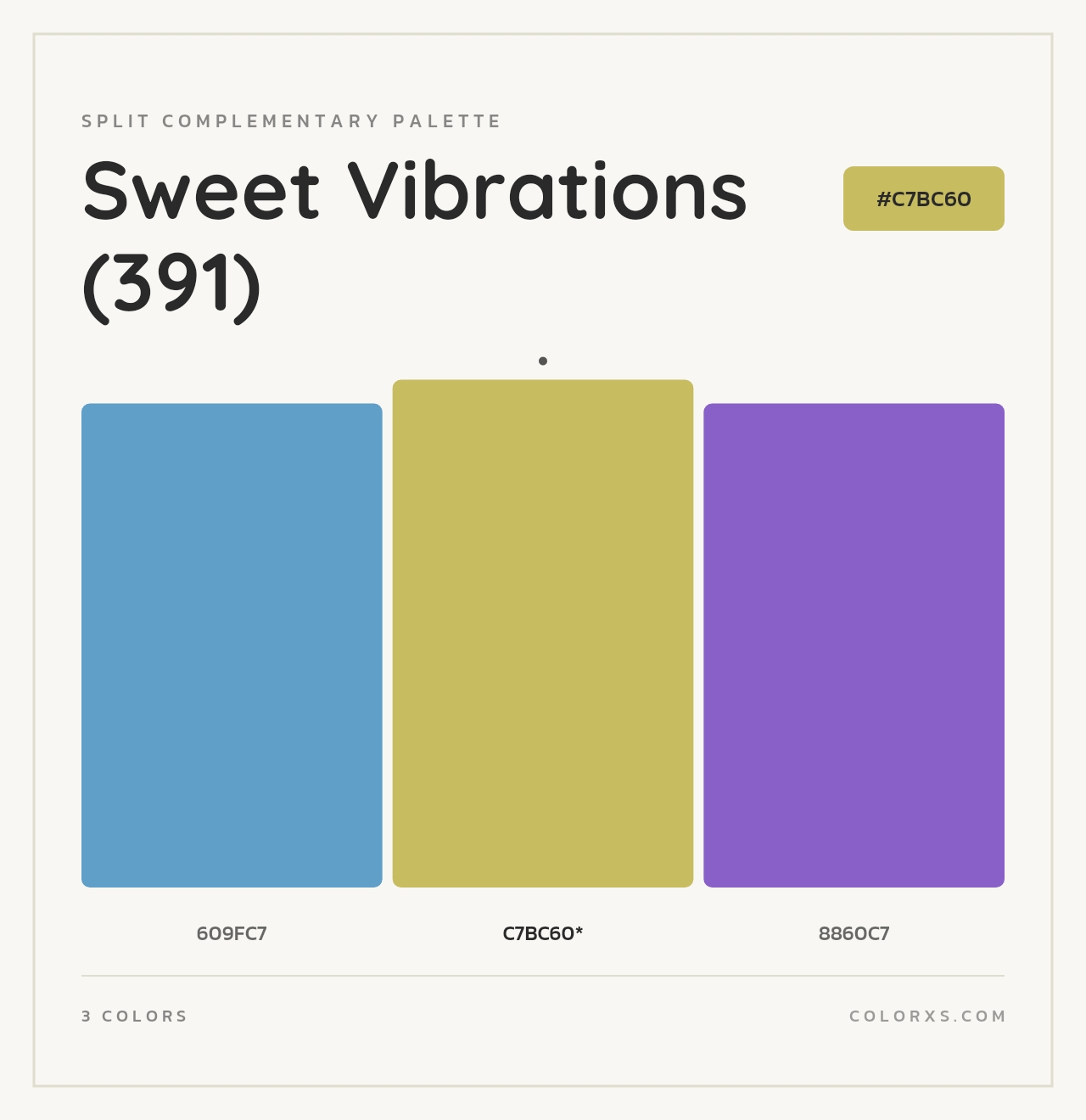 Sweet Vibrations (391) - Split-Complementary Color Palette