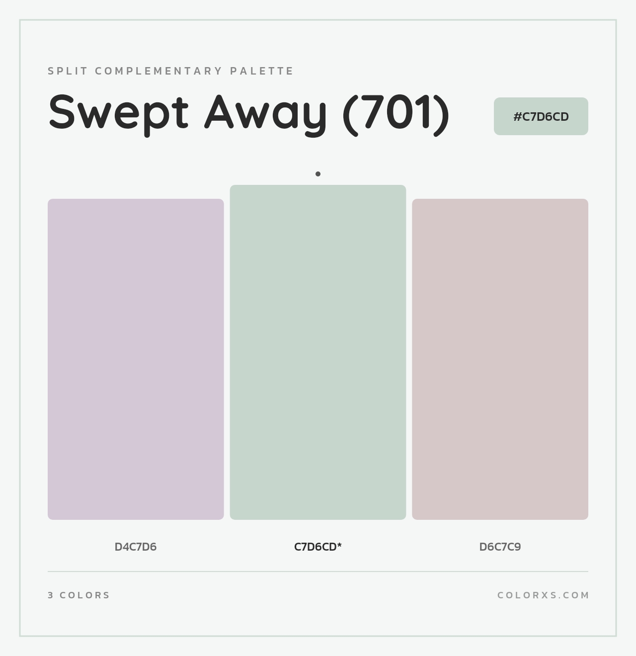 Swept Away (701) - Split-Complementary Color Palette