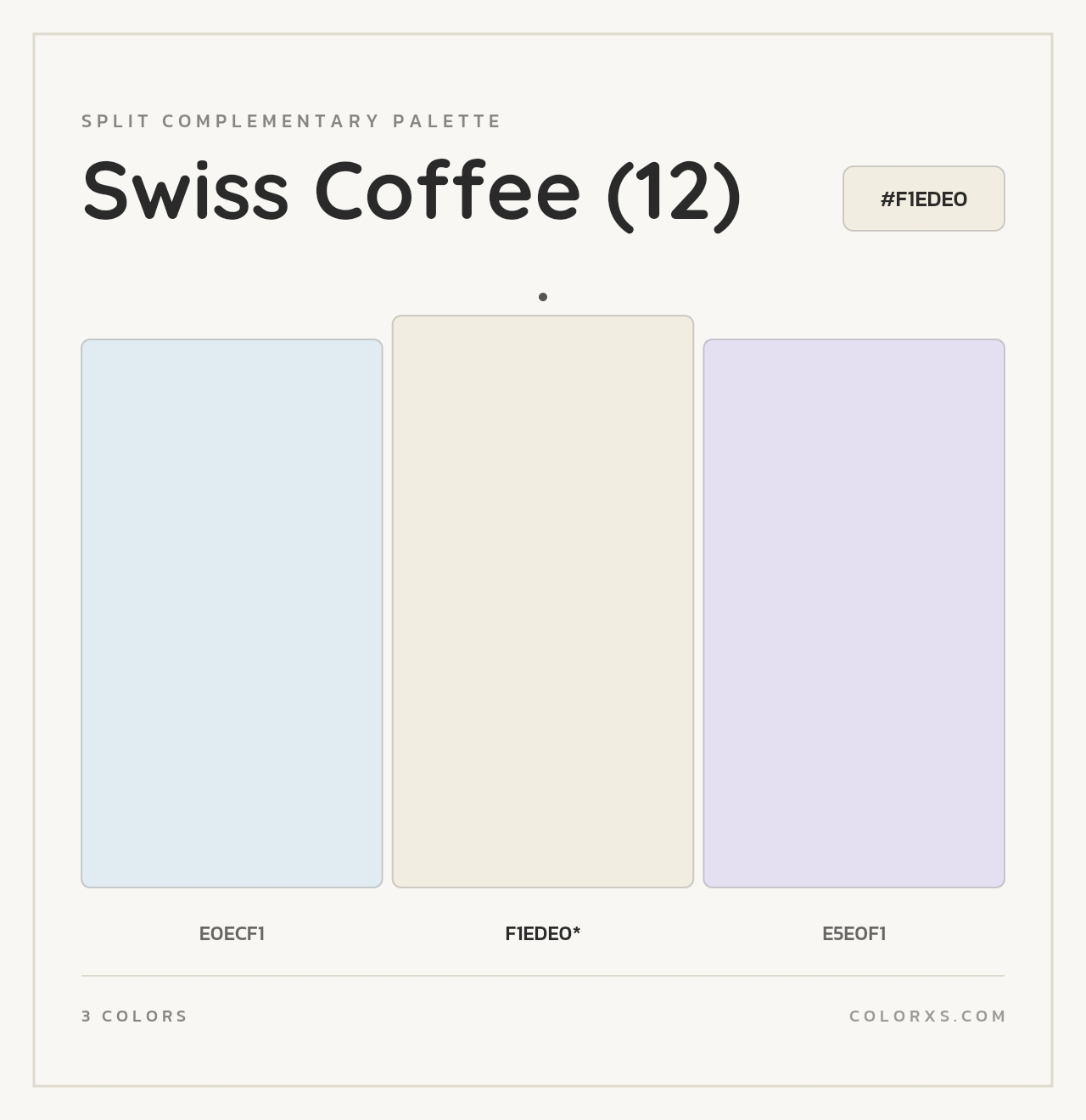 Swiss Coffee (12) - Split-Complementary Color Palette