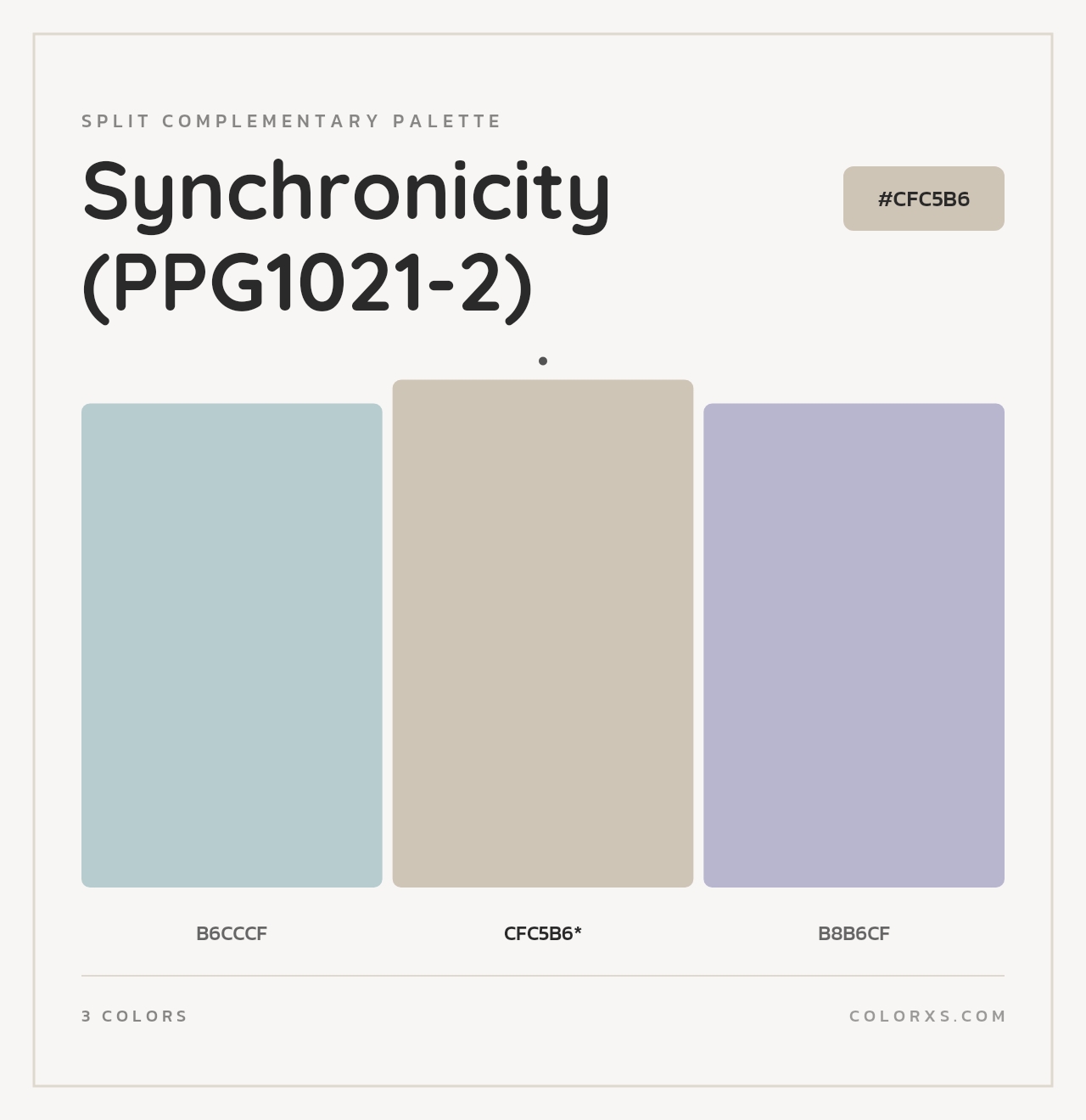 Synchronicity (PPG1021-2) - Split-Complementary Color Palette