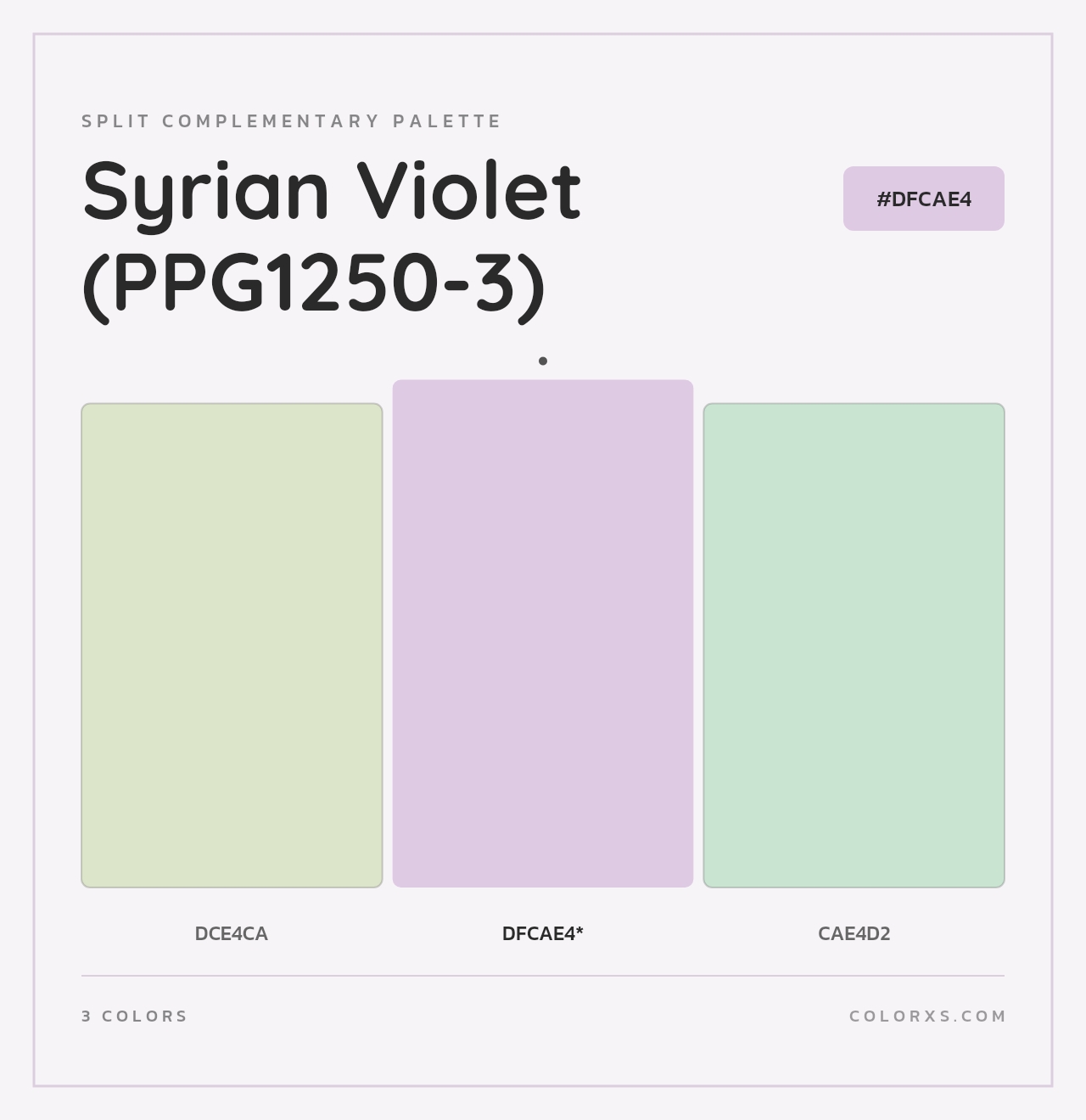 Syrian Violet (PPG1250-3) - Split-Complementary Color Palette