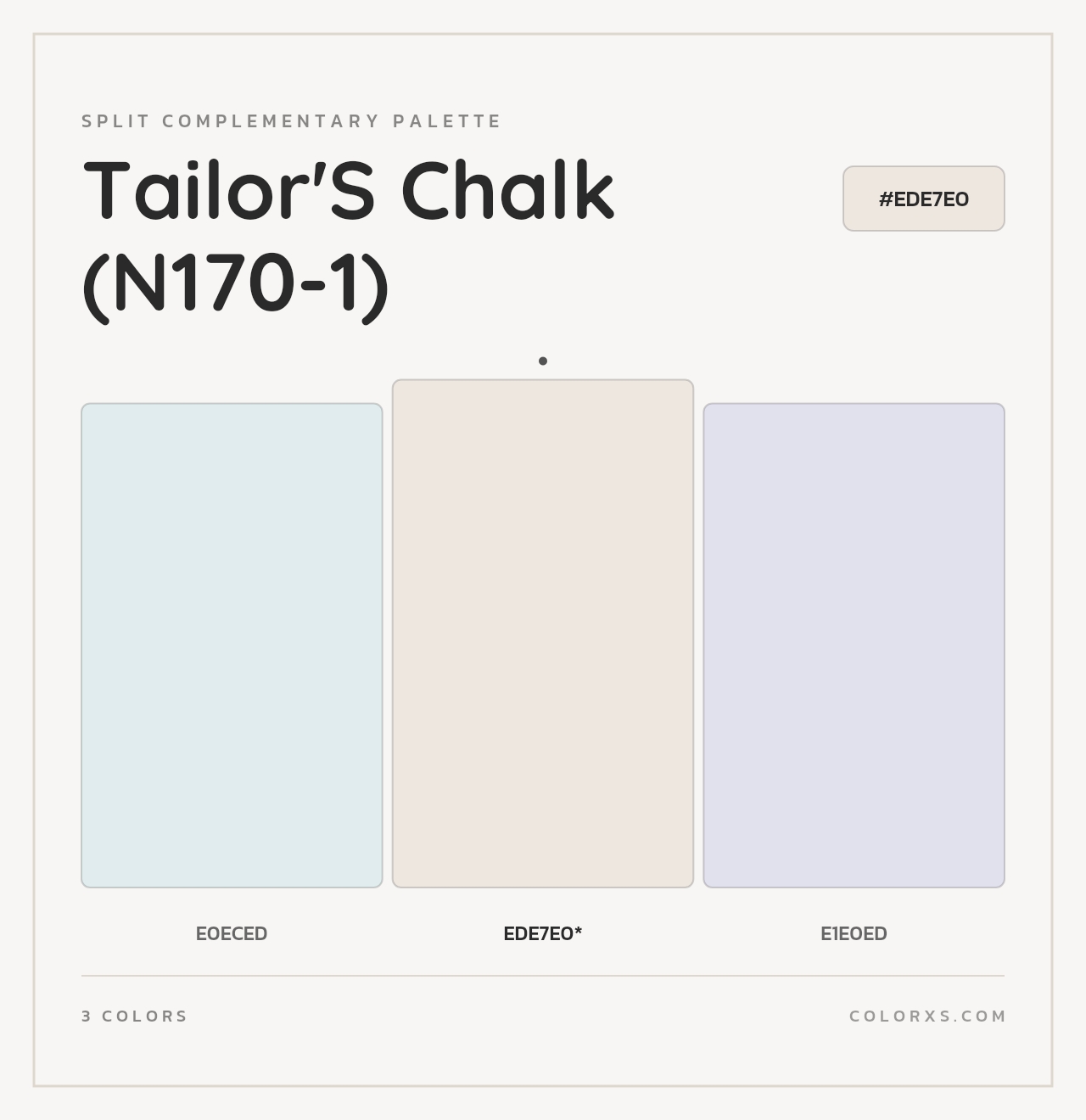 Tailor'S Chalk (N170-1) - Split-Complementary Color Palette