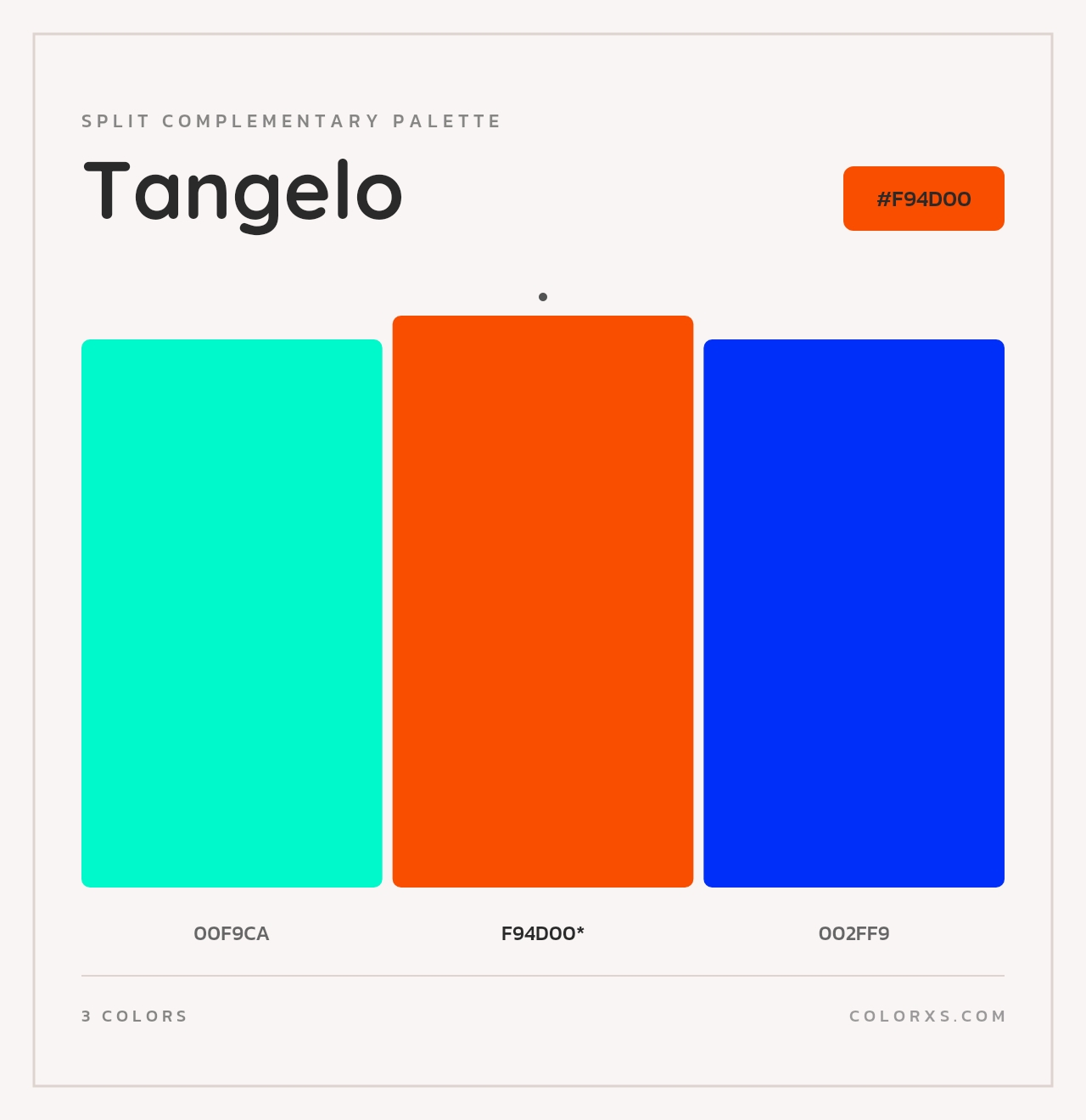 Tangelo - Split-Complementary Color Palette