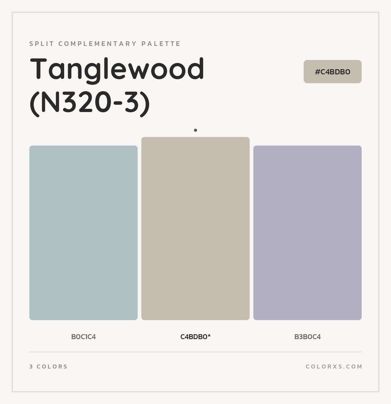 Tanglewood (N320-3) - Split-Complementary Color Palette