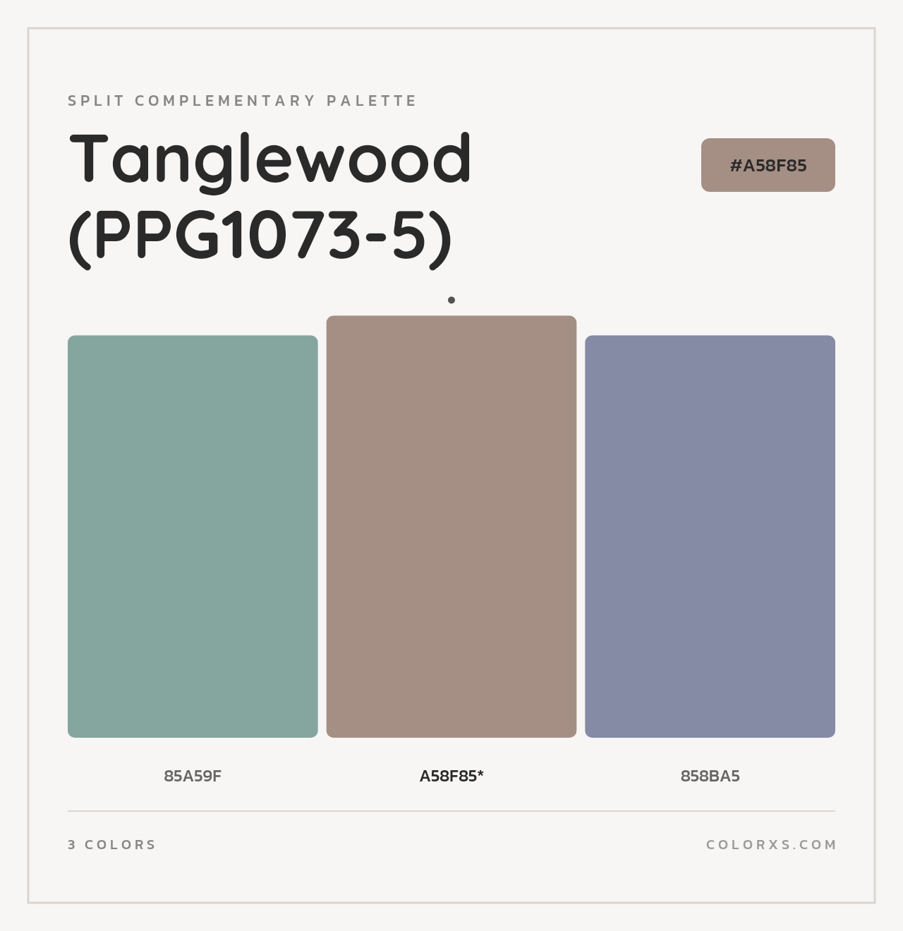 Tanglewood (PPG1073-5) - Split-Complementary Color Palette