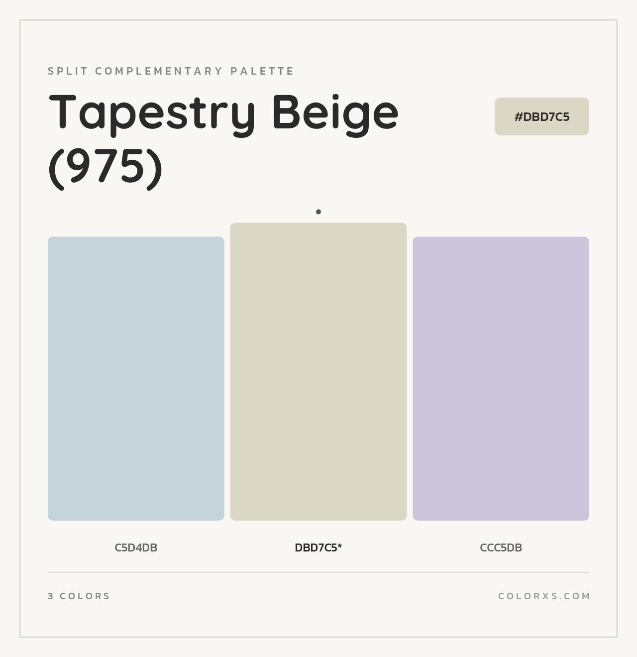 Tapestry Beige (975) - Split-Complementary Color Palette