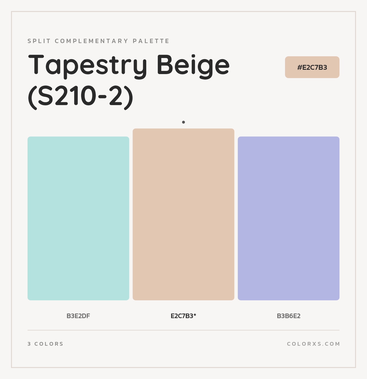 Tapestry Beige (S210-2) - Split-Complementary Color Palette