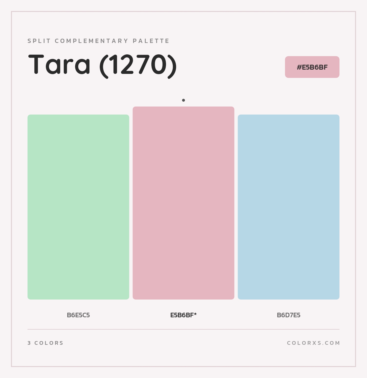 Tara (1270) - Split-Complementary Color Palette