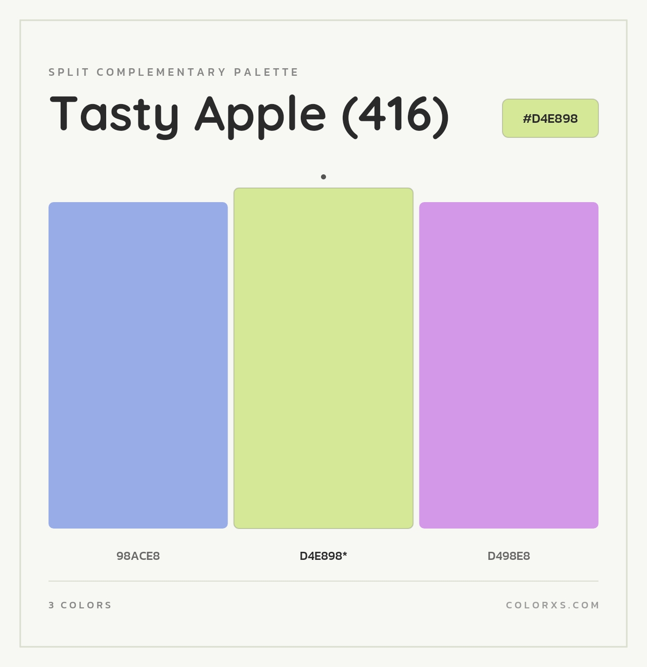 Tasty Apple (416) - Split-Complementary Color Palette