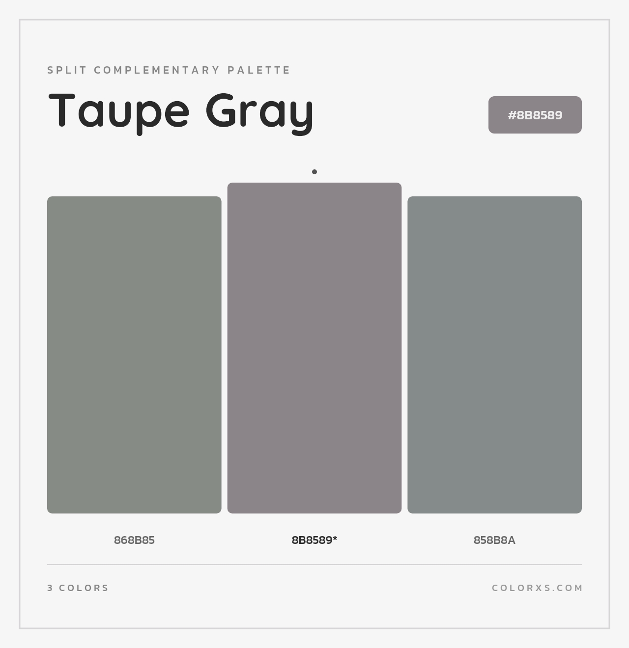Taupe Gray - Split-Complementary Color Palette