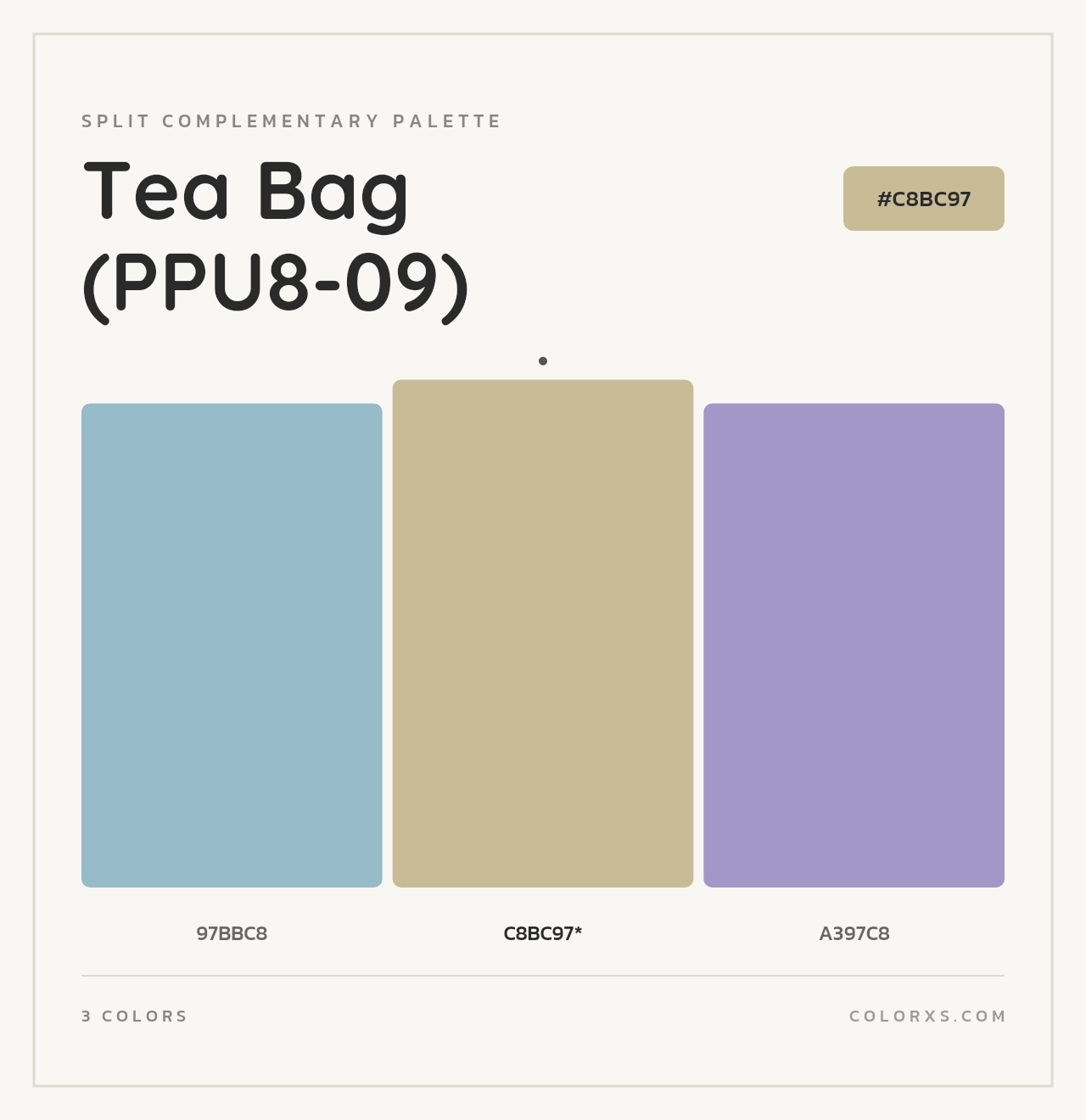 Tea Bag (PPU8-09) - Split-Complementary Color Palette