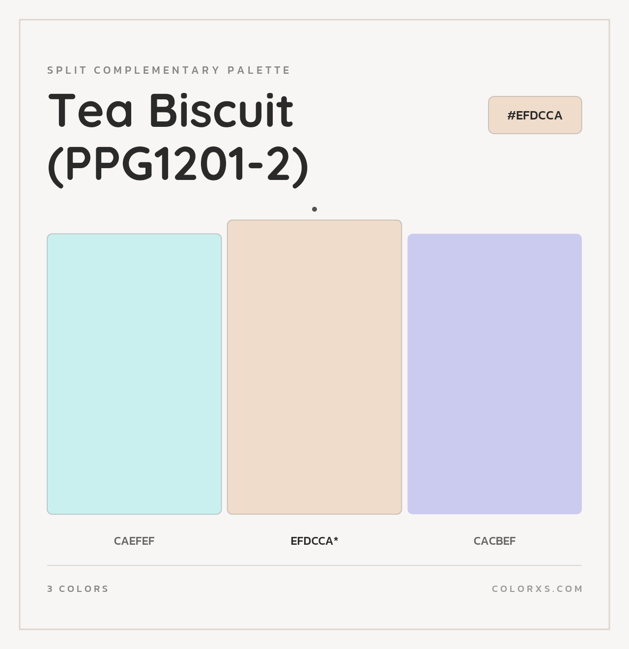 Tea Biscuit (PPG1201-2) - Split-Complementary Color Palette