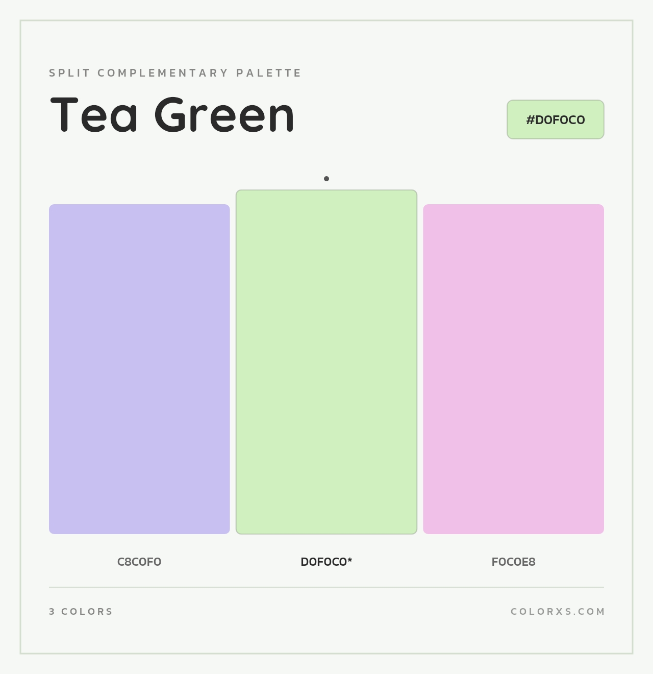 Tea Green - Split-Complementary Color Palette