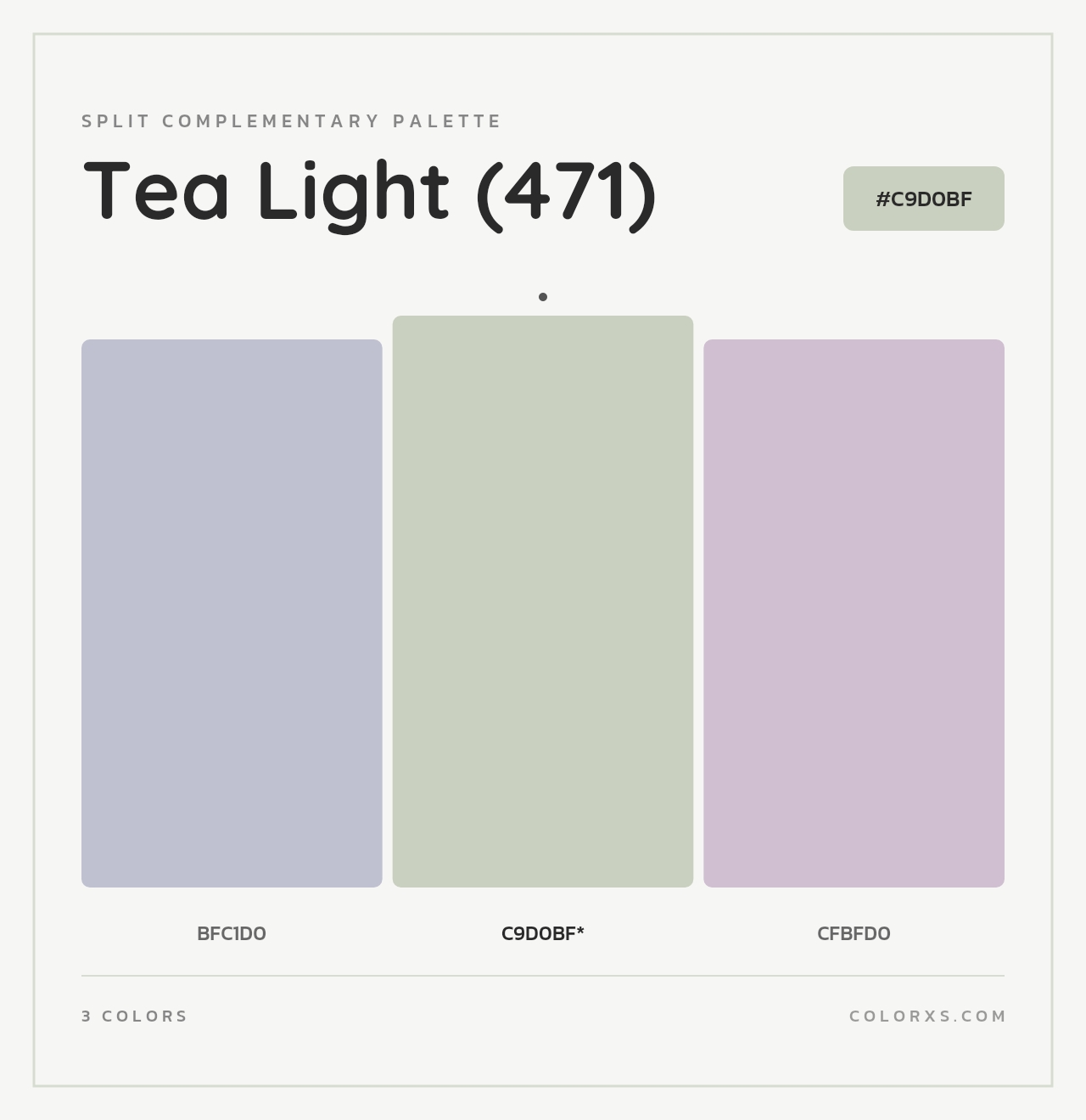Tea Light (471) - Split-Complementary Color Palette