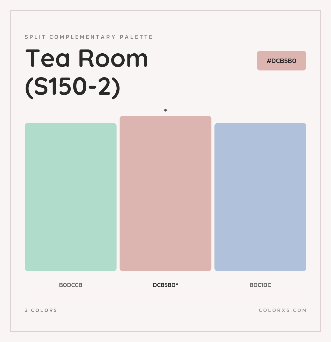 Tea Room (S150-2) - Split-Complementary Color Palette