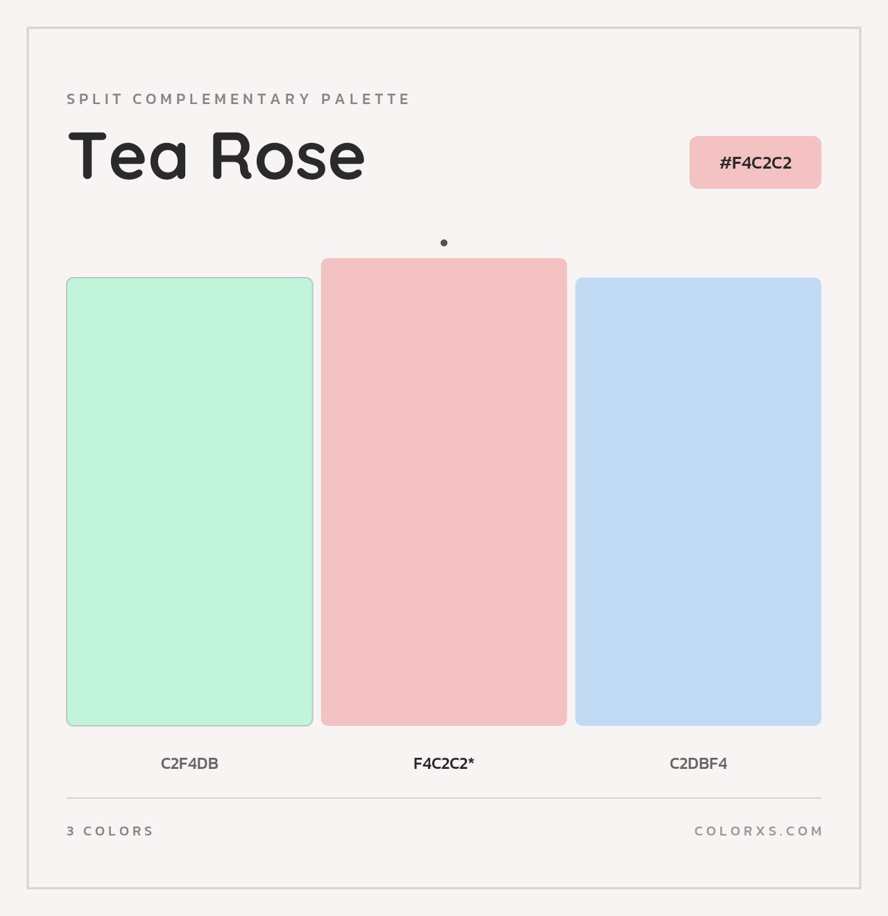 Tea Rose - Split-Complementary Color Palette