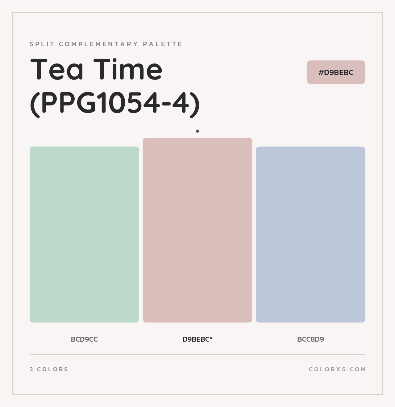 Tea Time (PPG1054-4) - Split-Complementary Color Palette