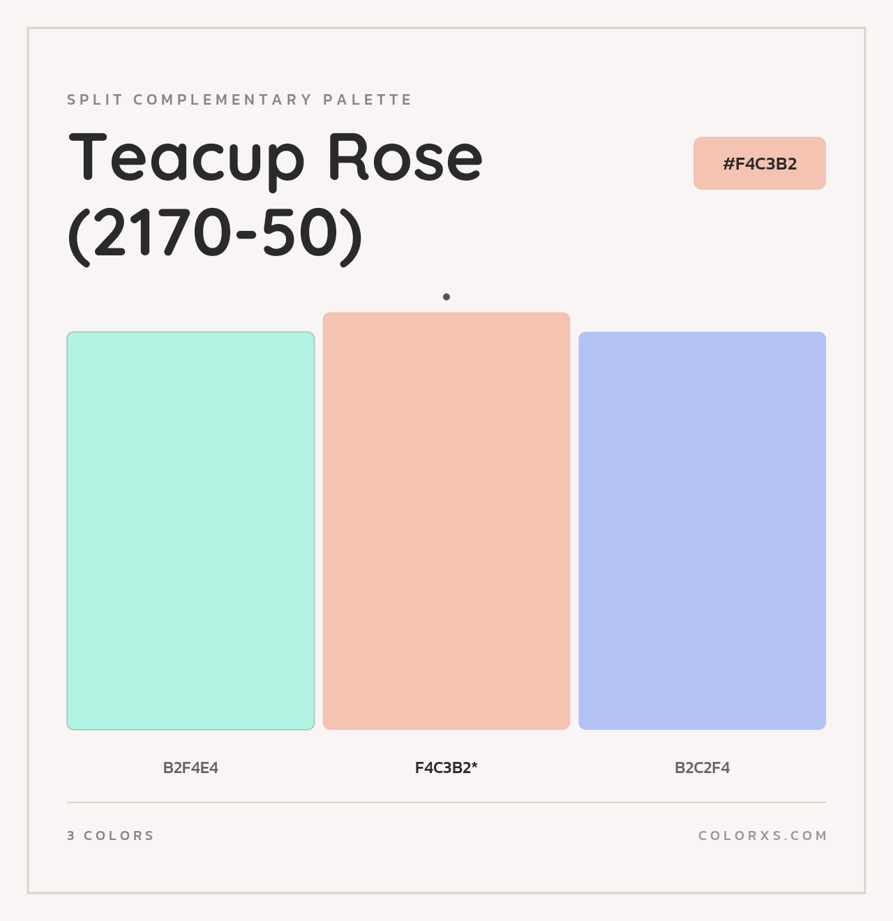 Teacup Rose (2170-50) - Split-Complementary Color Palette