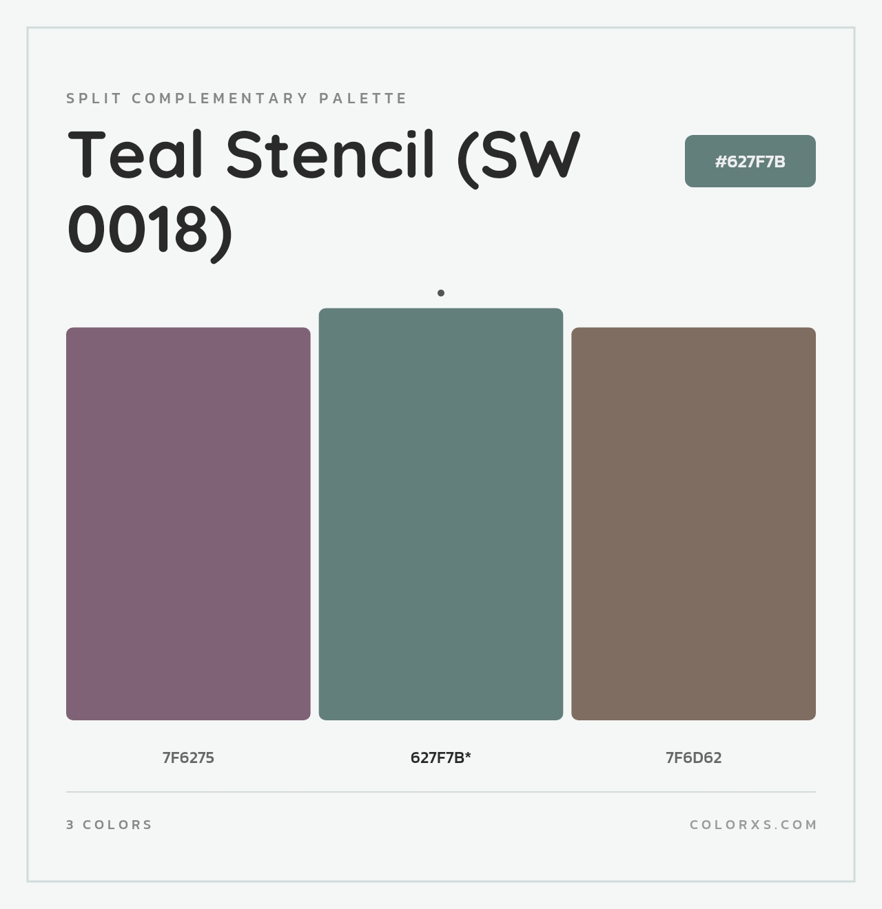 Teal Stencil (SW 0018) - Split-Complementary Color Palette