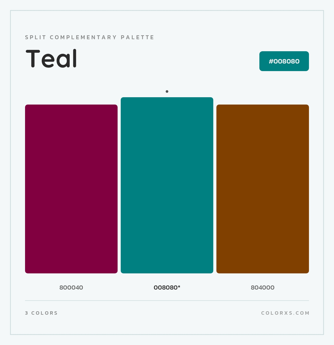 Teal - Split-Complementary Color Palette