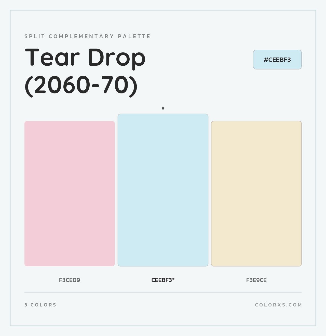 Tear Drop (2060-70) - Split-Complementary Color Palette