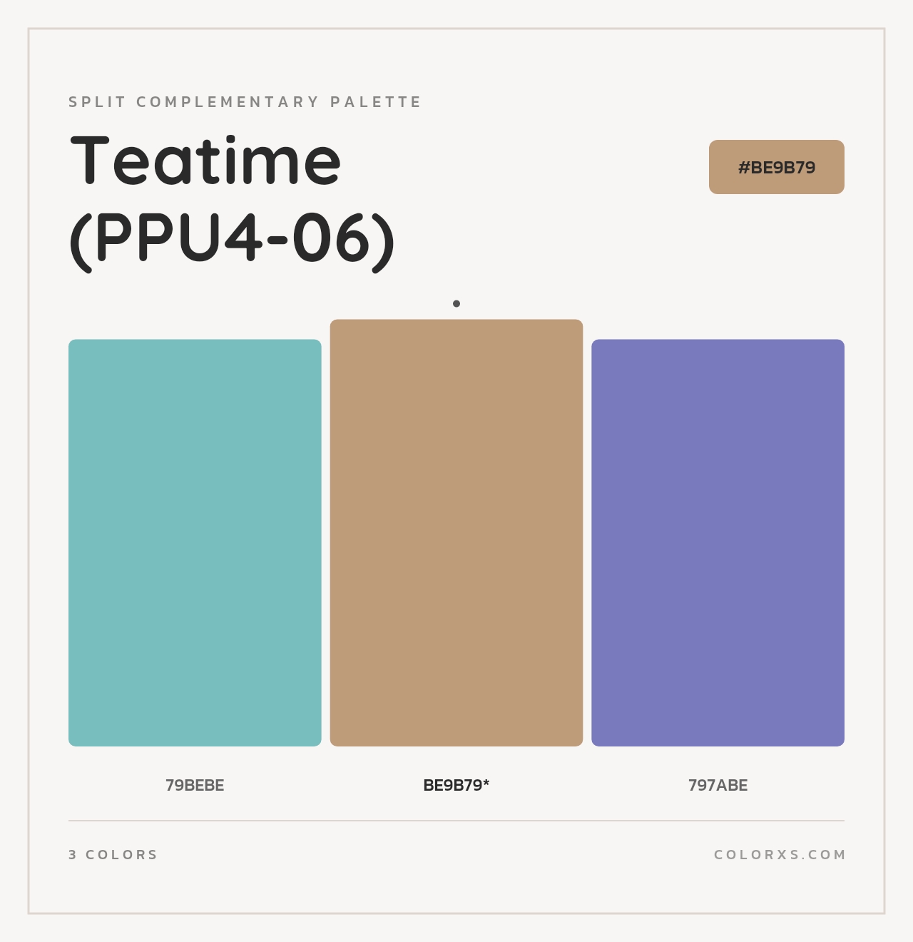 Teatime (PPU4-06) - Split-Complementary Color Palette