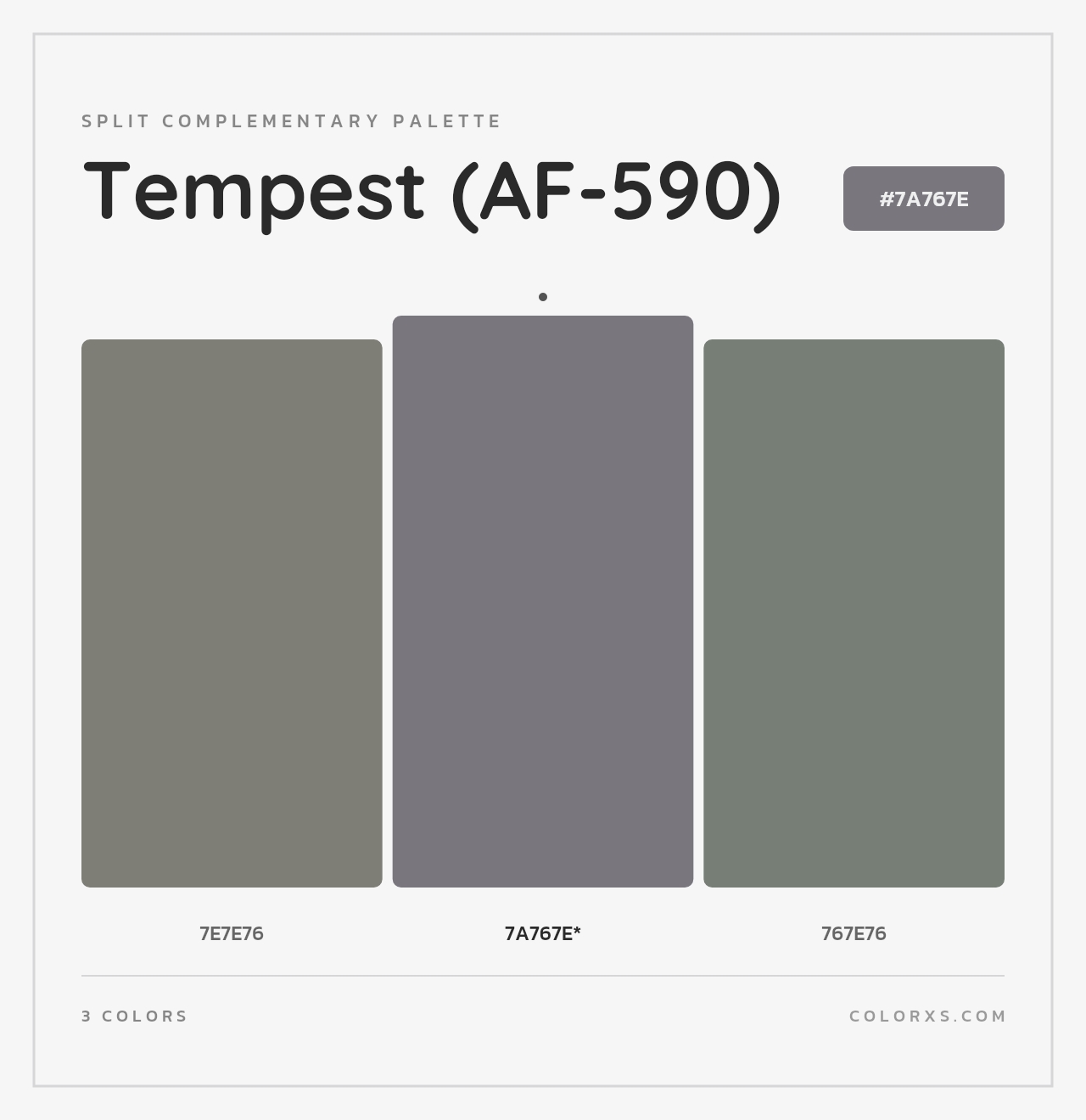 Tempest (AF-590) - Split-Complementary Color Palette