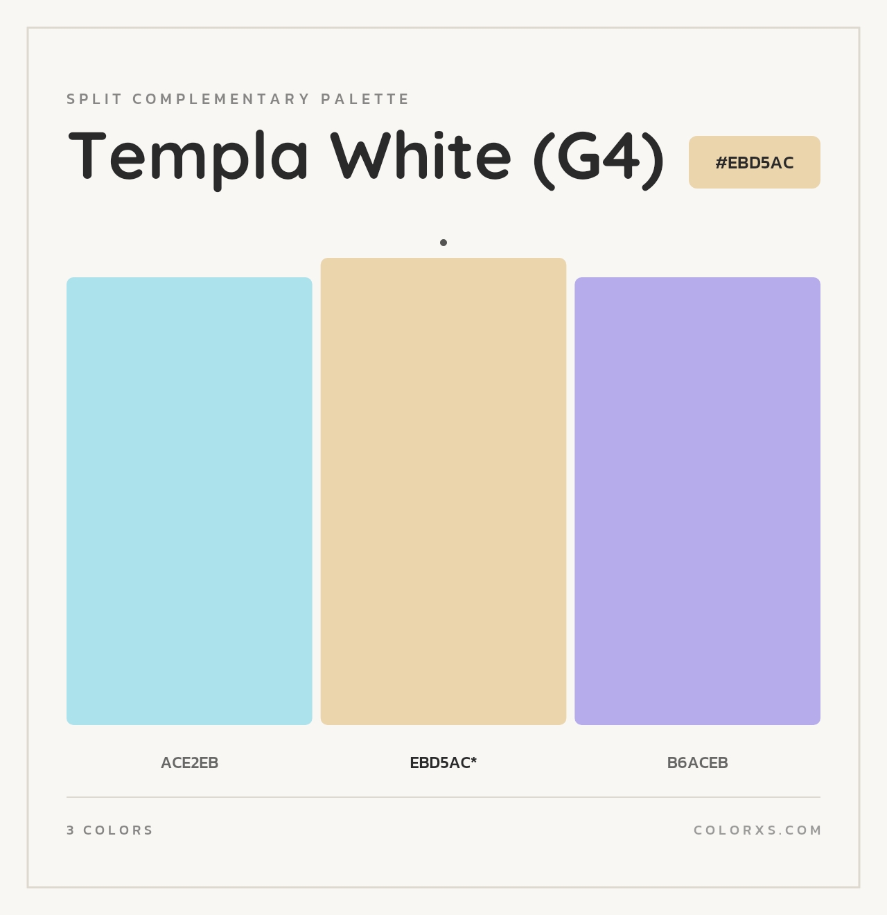 Templa White (G4) - Split-Complementary Color Palette