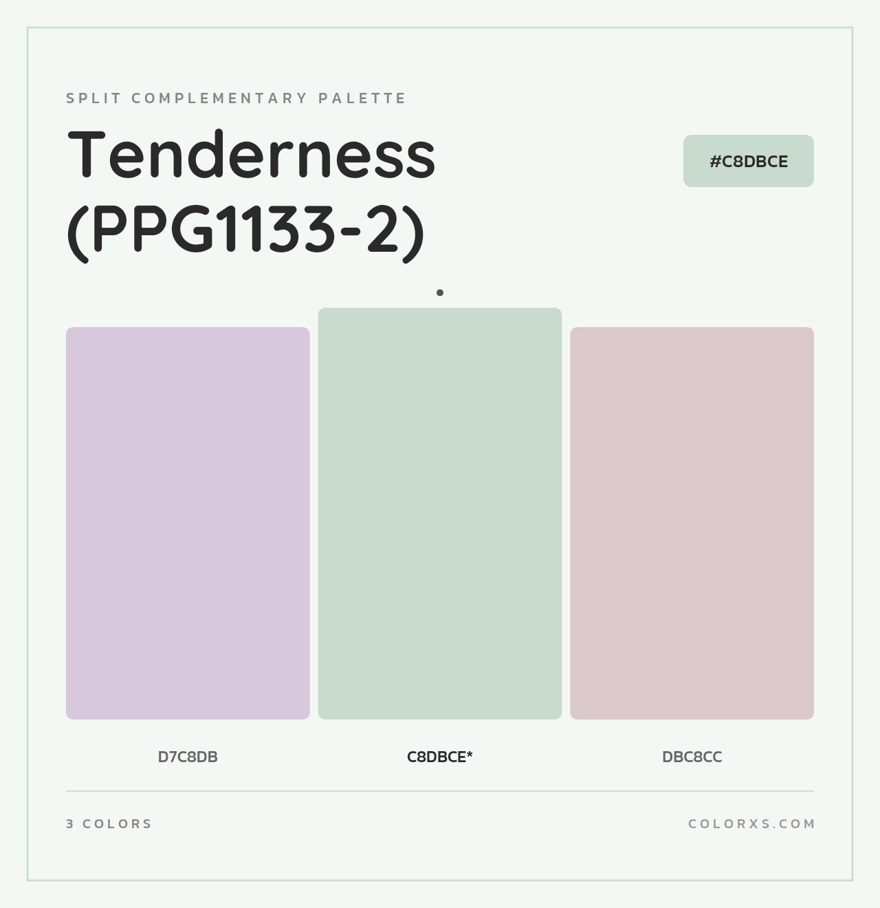 Tenderness (PPG1133-2) - Split-Complementary Color Palette