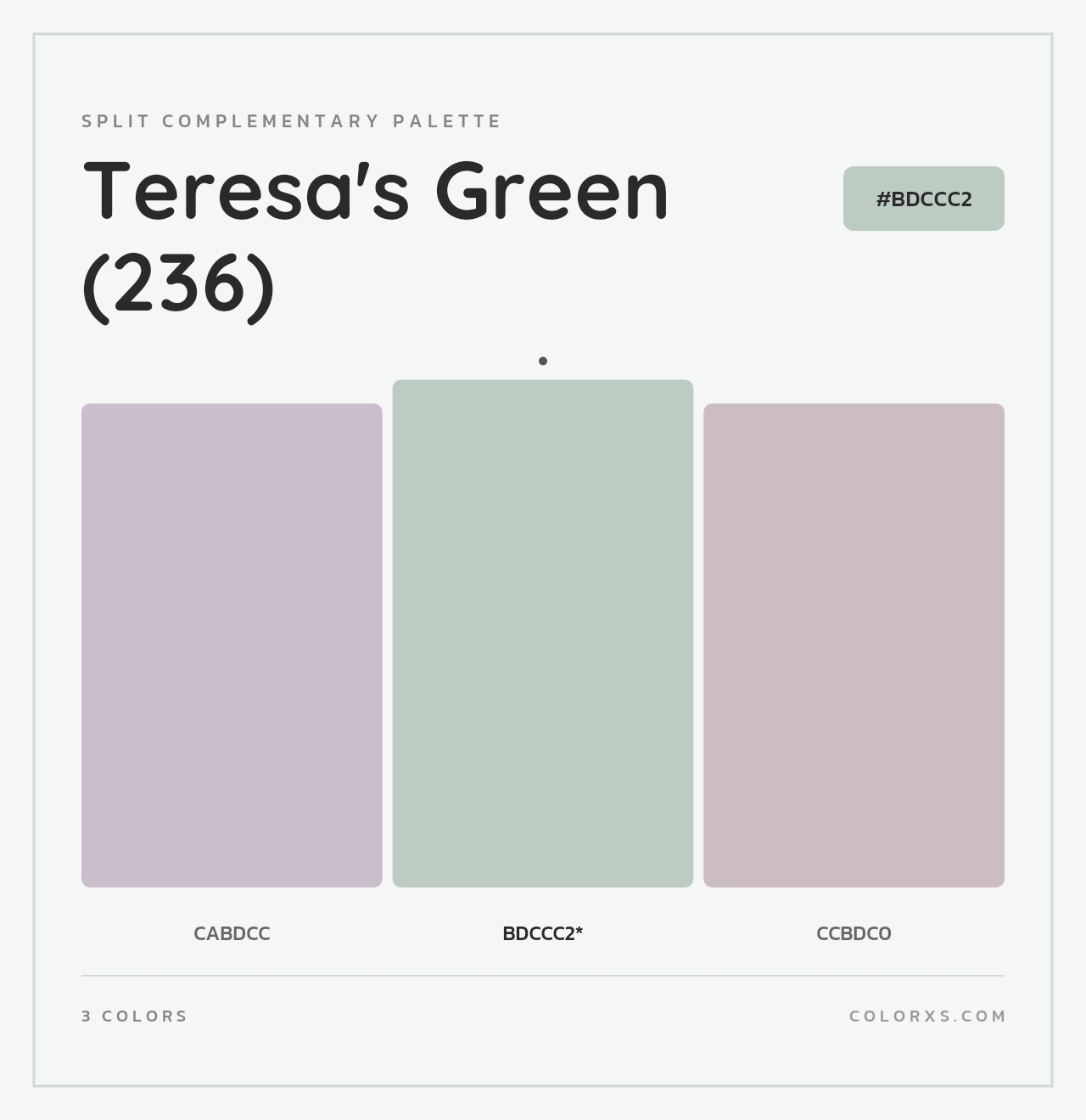 Teresa's Green (236) - Split-Complementary Color Palette