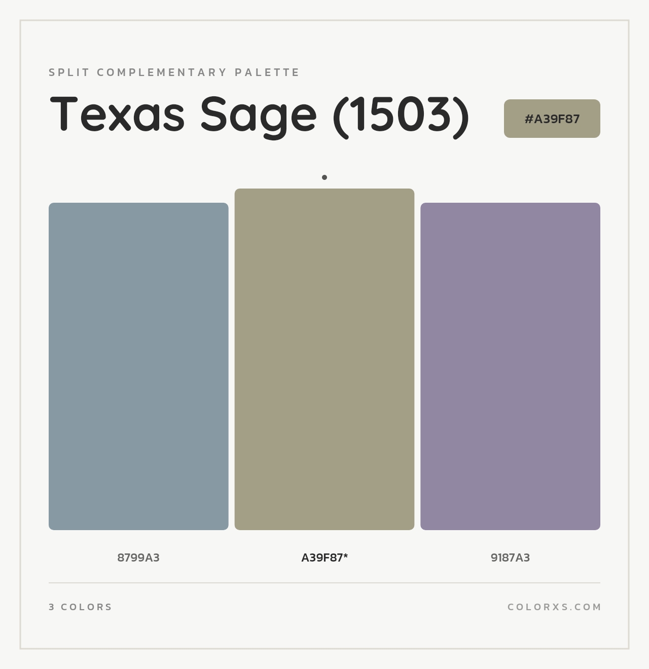 Texas Sage (1503) - Split-Complementary Color Palette