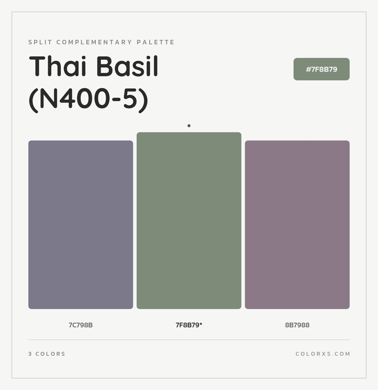 Thai Basil (N400-5) - Split-Complementary Color Palette
